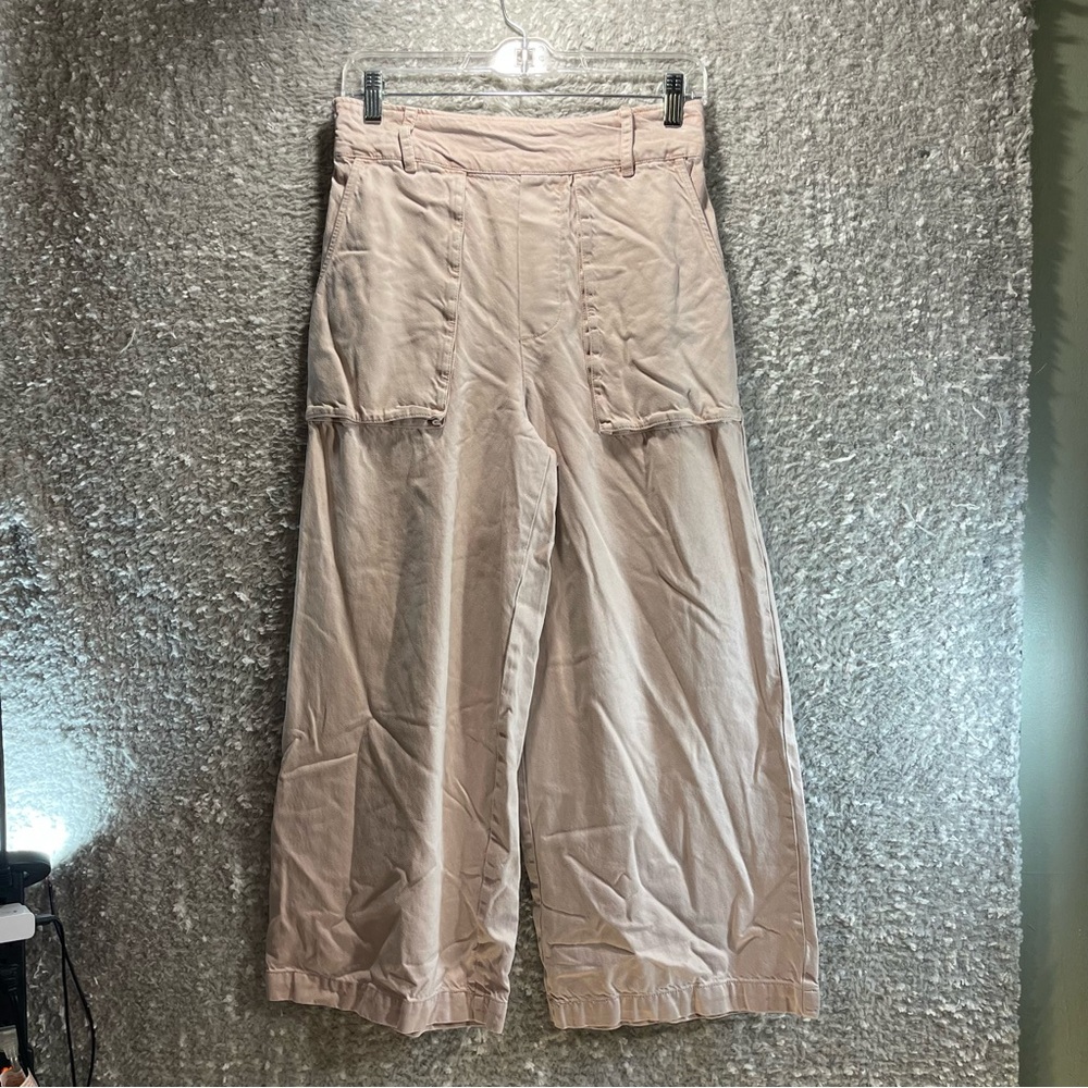 YFB Young Fabulous & Broke Jean Pants Women’s M Mineral Pink Wide Leg Crop‎ Boho